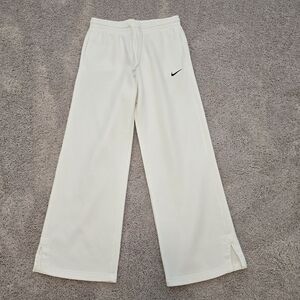 Womens Nike, High-Waisted Wide-Leg Sweat Pants, Large, Off White